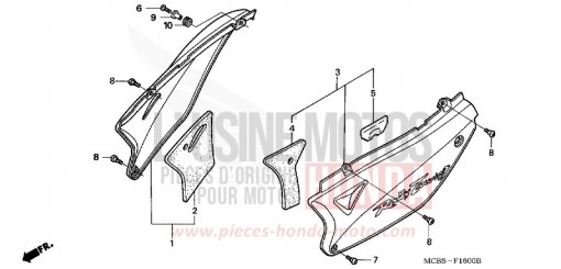 SIDE COVER XL650V2 de 2002